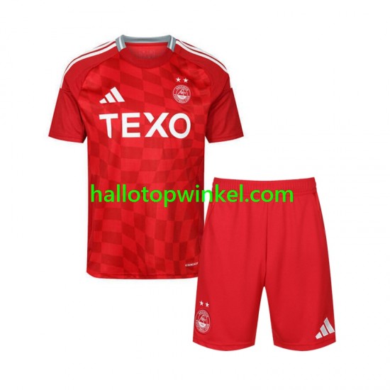 Aberdeen Voetbalshirt Kleuters/Kids Thuis Tenue 2024-2025 Korte Mouw