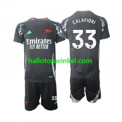 Arsenal Voetbalshirt Calafiori 33 Kleuters/Kids Uit Tenue 2024-2025 Korte Mouw