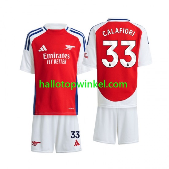 Arsenal Voetbalshirt Calafiori 33 Kleuters/Kids Thuis Tenue 2024-2025 Korte Mouw