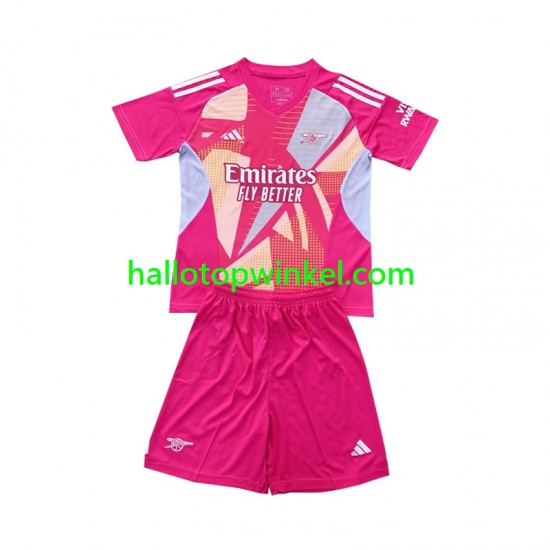 Arsenal Voetbalshirt Doelman Kleuters/Kids Uit Tenue 2024-2025 Korte Mouw
