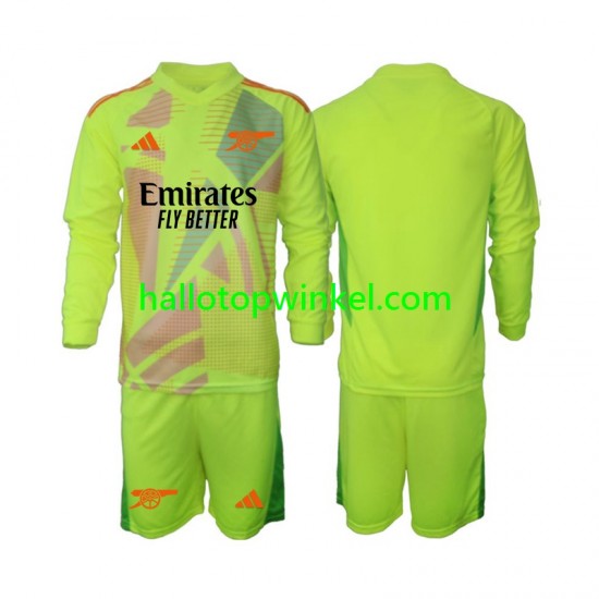 Arsenal Voetbalshirt Doelman Kleuters/Kids Thuis Tenue 2024-2025 Lange Mouw