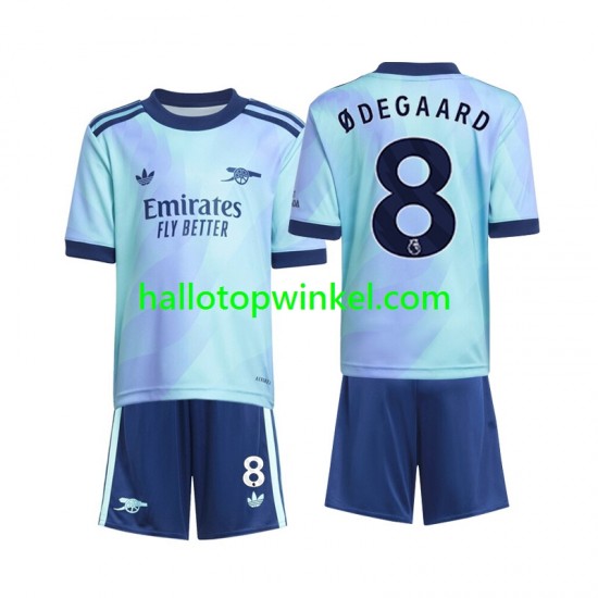 Arsenal Voetbalshirt Odegaard 8 Kleuters/Kids Derde Tenue 2024-2025 Korte Mouw