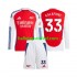 Arsenal Voetbalshirt Riccardo Calafiori 33 Kleuters/Kids Thuis Tenue 2024-2025 Lange Mouw