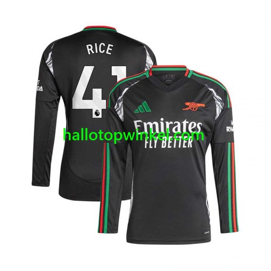Arsenal Voetbalshirt Rice 41 Heren Uit Tenue 2024-2025 Lange Mouw