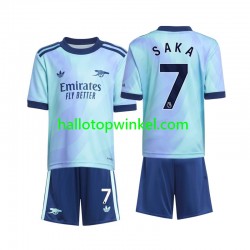 Arsenal Voetbalshirt Saka 7 Kleuters/Kids Derde Tenue 2024-2025 Korte Mouw