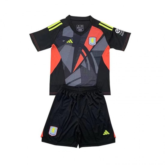 Aston Villa Voetbalshirt Doelman Kleuters/Kids Uit Tenue 2024-2025 Korte Mouw