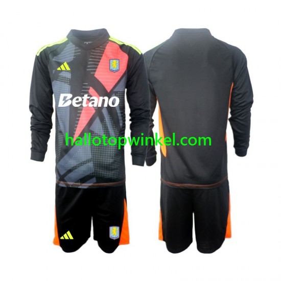 Aston Villa Voetbalshirt Doelman Kleuters/Kids Thuis Tenue 2024-2025 Lange Mouw