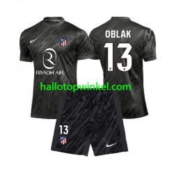 Atlético Madrid Voetbalshirt Jan Oblak 13 Doelman Kleuters/Kids Thuis Tenue 2024-2025 Korte Mouw