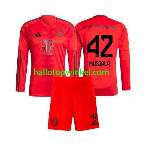 FC Bayern München Voetbalshirt Jamal Musiala 42 Kleuters/Kids Thuis Tenue 2024-2025 Lange Mouw