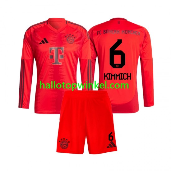 FC Bayern München Voetbalshirt Joshua Kimmich 6 Kleuters/Kids Thuis Tenue 2024-2025 Lange Mouw