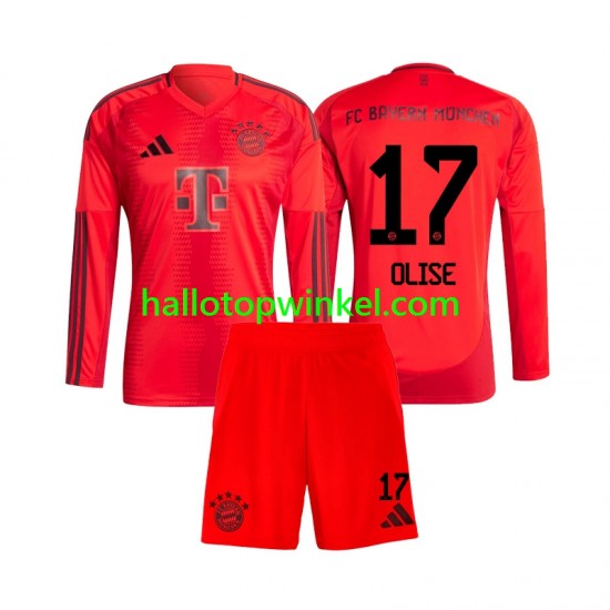 FC Bayern München Voetbalshirt Michael Olise 17 Kleuters/Kids Thuis Tenue 2024-2025 Lange Mouw