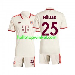FC Bayern München Voetbalshirt Muller 25 Kleuters/Kids Derde Tenue 2024-2025 Korte Mouw