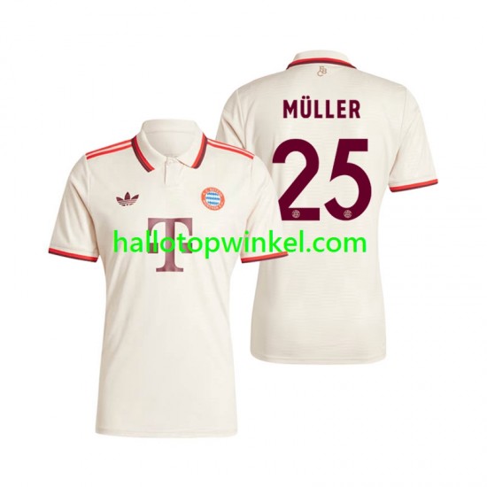 FC Bayern München Voetbalshirt Muller 25 Heren Derde Tenue 2024-2025 Korte Mouw