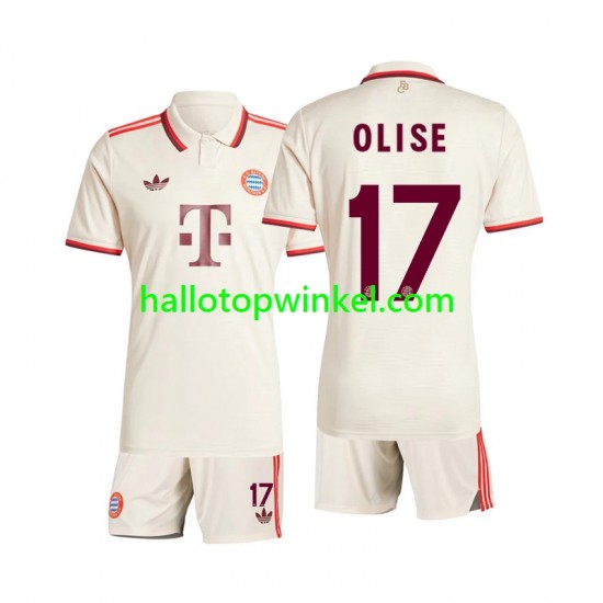FC Bayern München Voetbalshirt Olise 17 Kleuters/Kids Derde Tenue 2024-2025 Korte Mouw