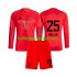FC Bayern München Voetbalshirt Thomas Muller 25 Kleuters/Kids Thuis Tenue 2024-2025 Lange Mouw