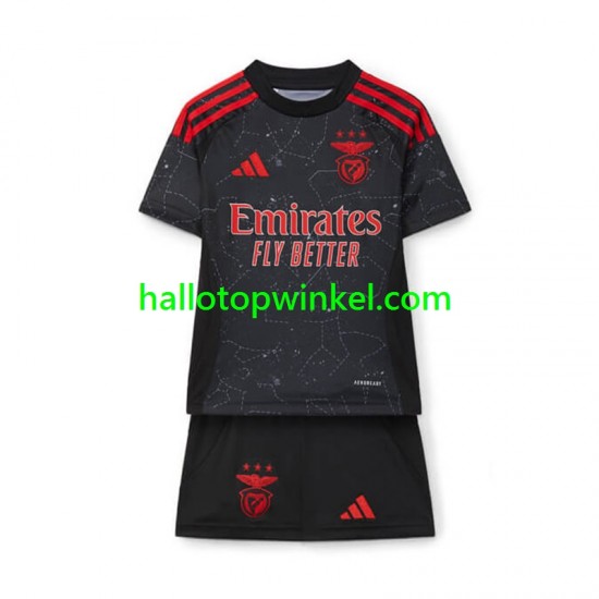 Benfica Voetbalshirt Kleuters/Kids Uit Tenue 2024-2025 Korte Mouw