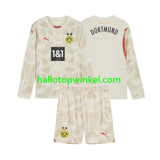 Borussia Dortmund Voetbalshirt Doelman Kleuters/Kids Thuis Tenue 2024-2025 Lange Mouw