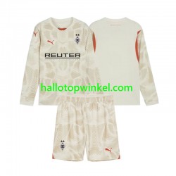 Rusland Voetbalshirt Bo Monchengladbach Doelman Kleuters/Kids Thuis Tenue 2024-2025 Lange Mouw