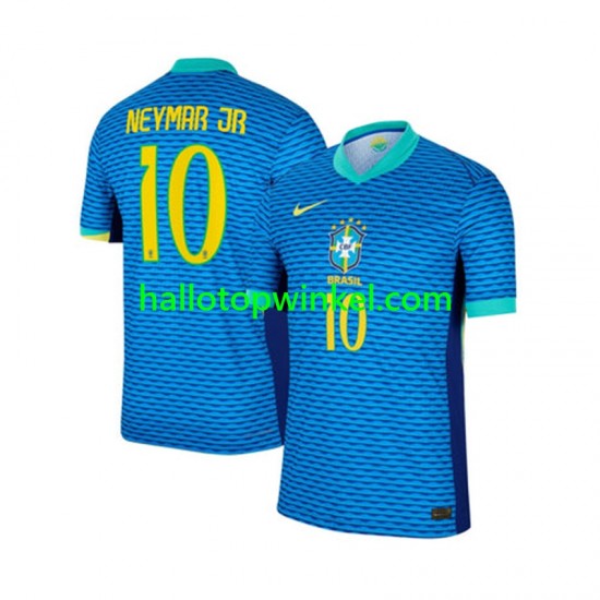 Brazilië Voetbalshirt Neymar JR 10 Heren Uit Tenue 2024 Korte Mouw