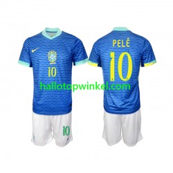 Brazilië Voetbalshirt PELE 10 Kleuters/Kids Uit Tenue 2024 Korte Mouw