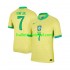 Brazilië Voetbalshirt VINI JR 7 Heren Thuis Tenue 2024 Korte Mouw