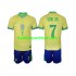Brazilië Voetbalshirt VINI JR 7 Kleuters/Kids Thuis Tenue 2024 Korte Mouw