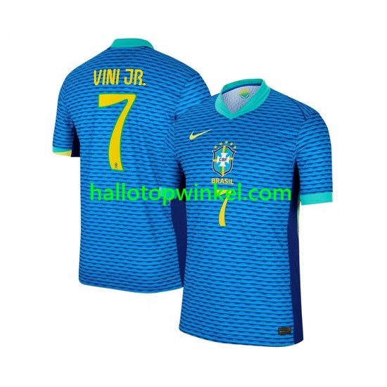 Brazilië Voetbalshirt Vinicius Junior 7 Heren Uit Tenue 2024 Korte Mouw