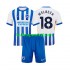 Brighton & Hove Albion Voetbalshirt WELBECK 18 Kleuters/Kids Thuis Tenue 2024-2025 Korte Mouw