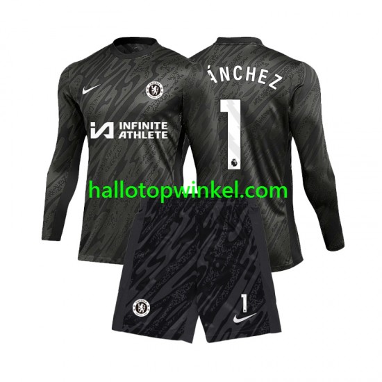Chelsea Voetbalshirt Robert Sanchez 1 Doelman Kleuters/Kids Uit Tenue 2024-2025 Lange Mouw