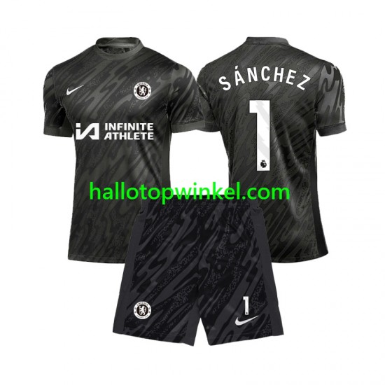 Chelsea Voetbalshirt Robert Sanchez 1 Doelman Kleuters/Kids Uit Tenue 2024-2025 Korte Mouw