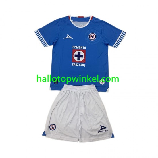 Cruz Azul Voetbalshirt Kleuters/Kids Thuis Tenue 2024-2025 Korte Mouw