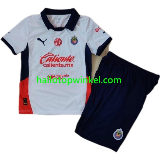 Voetbalshirt Deportivo Guadalajara Kleuters/Kids Uit Tenue 2024-2025 Korte Mouw