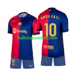 FC Barcelona Voetbalshirt Ansu Fati 10 Kleuters/Kids Thuis Tenue 2024-2025 Korte Mouw
