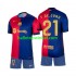 FC Barcelona Voetbalshirt Frenkie de Jong 21 Kleuters/Kids Thuis Tenue 2024-2025 Korte Mouw