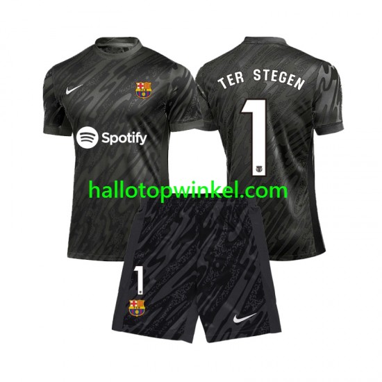 FC Barcelona Voetbalshirt Ter Stegen 1 Doelman Kleuters/Kids Derde Tenue 2024-2025 Korte Mouw