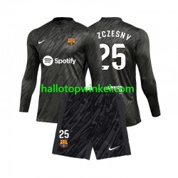 FC Barcelona Voetbalshirt Wojciech Szczesny 25 Doelman Kleuters/Kids Uit Tenue 2024-2025 Lange Mouw