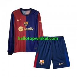 FC Barcelona Voetbalshirt Kleuters/Kids Thuis Tenue 2024-2025 Lange Mouw