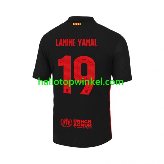 FC Barcelona Voetbalshirt LAMINE YAMAL 19 UCL Font Heren Uit Tenue 2024-2025 Korte Mouw