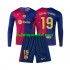 FC Barcelona Voetbalshirt Lamine Yamal 19 Kleuters/Kids Thuis Tenue 2024-2025 Lange Mouw