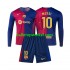 FC Barcelona Voetbalshirt Lionel Messi 10 Kleuters/Kids Thuis Tenue 2024-2025 Lange Mouw