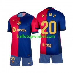 FC Barcelona Voetbalshirt Olmo 20 Kleuters/Kids Thuis Tenue 2024-2025 Korte Mouw
