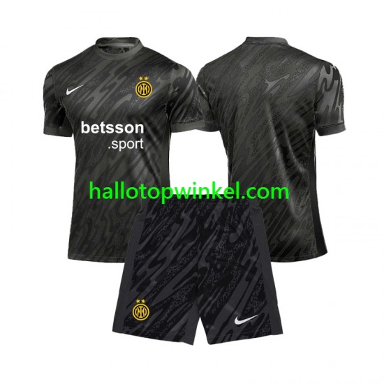 Inter Milan Voetbalshirt Doelman Kleuters/Kids Derde Tenue 2024-2025 Korte Mouw