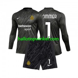 Inter Milan Voetbalshirt Yann Sommer 1 Doelman Kleuters/Kids Derde Tenue 2024-2025 Lange Mouw