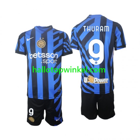Inter Milan Voetbalshirt Marcus Thuram 9 Kleuters/Kids Thuis Tenue 2024-2025 Korte Mouw
