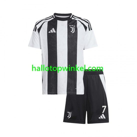 Juventus Voetbalshirt Cristiano Ronaldo 7 Kleuters/Kids Thuis Tenue 2024-2025 Korte Mouw
