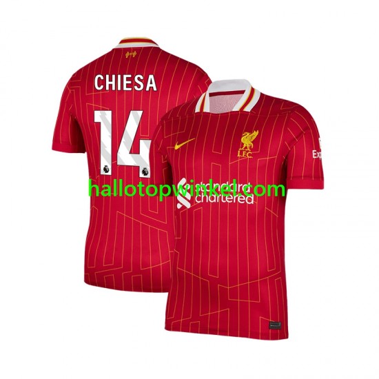 Liverpool Voetbalshirt Federico Chiesa 14 Heren Thuis Tenue 2024-2025 Korte Mouw
