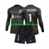 Liverpool Voetbalshirt Alisson Becker 1 Doelman Kleuters/Kids Thuis Tenue 2024-2025 Lange Mouw