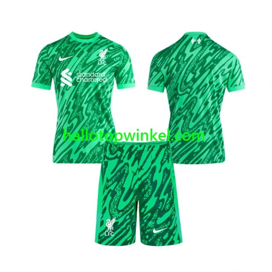 Liverpool Voetbalshirt Doelman Kleuters/Kids Uit Tenue 2024-2025 Korte Mouw