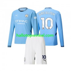Manchester City Voetbalshirt Jack Grealish 10 Kleuters/Kids Thuis Tenue 2024-2025 Lange Mouw