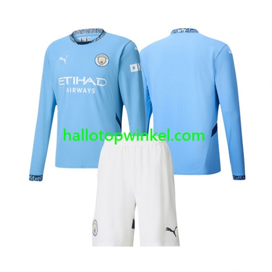 Manchester City Voetbalshirt Kleuters/Kids Thuis Tenue 2024-2025 Lange Mouw